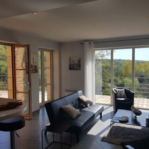 villasoccitanes les Buis salon vue magnifique sur vallée